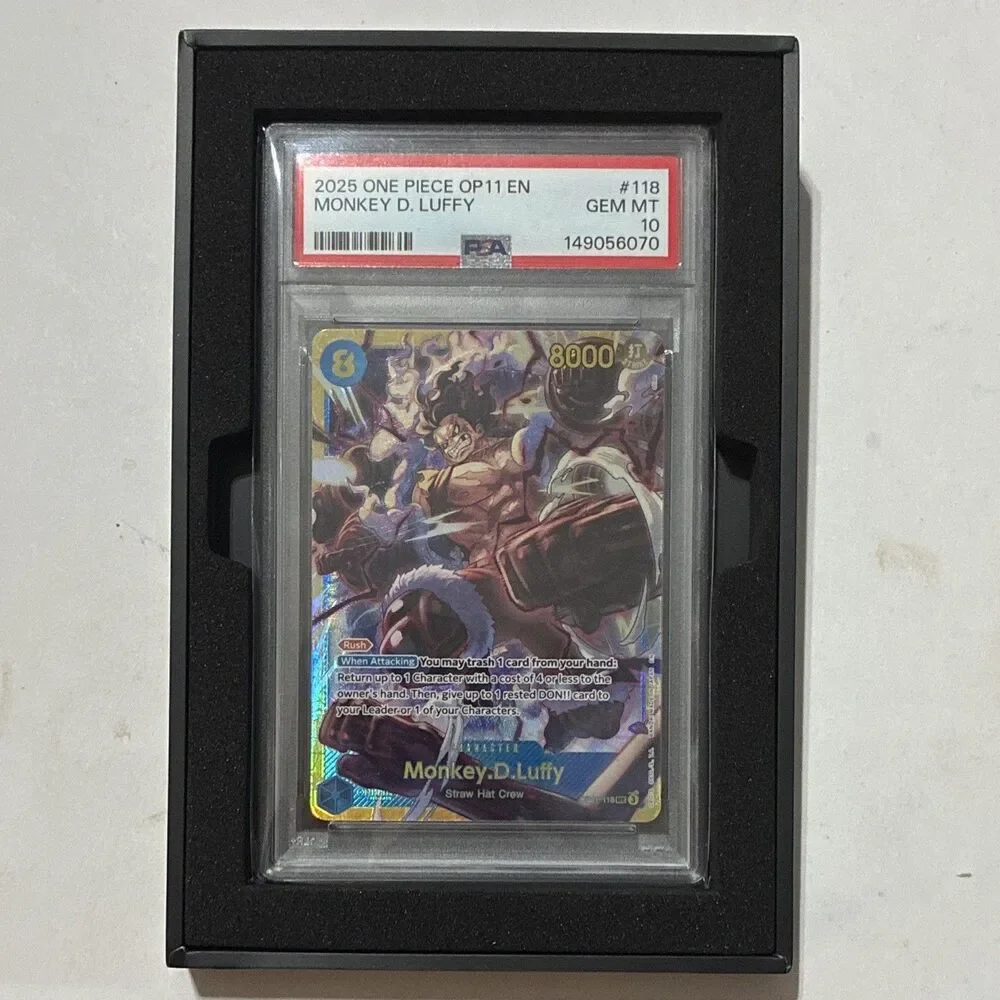 2025 One Piece OP11-118 Monkey D. Luffy SEC PSA 10 English w/ Triumph Box